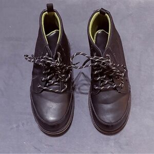 Boys Black Lace-Up Boots